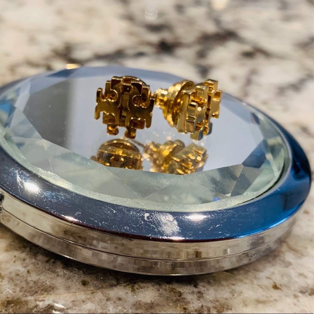 Tory Burch logo earrings